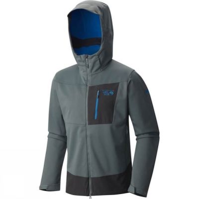 Chaquetas Mountain Hardwear Dragon Hooded Hombre Gris - Chile EUV106382